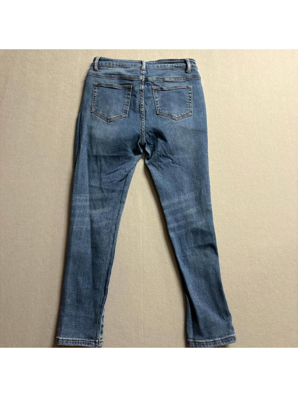 Monkey Ride Jeans Womens 9/29 Blue Distressed Skinny High Rise Denim - Picture 7 of 9